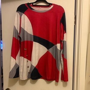 Colorful Geometric Long Sleeve Top